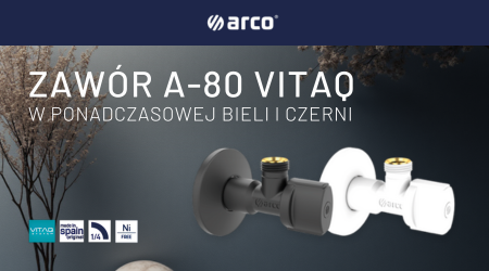 Nowy wymiar elegancji – zawór ARCO A-80 VITAQ w bieli i czerni