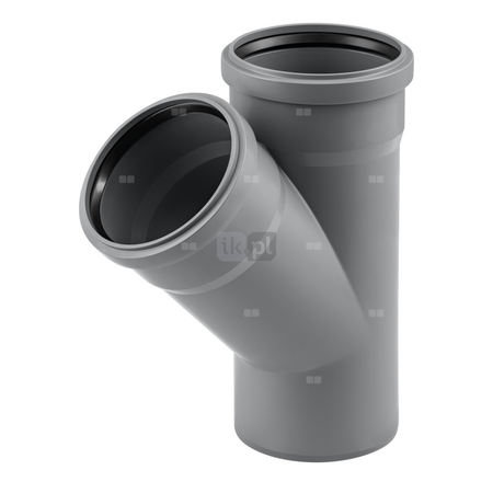 Trójnik MAGNAPLAST HT PLUS HTEA 45' PP DN 160 (ww x ww x wz), kolor szary