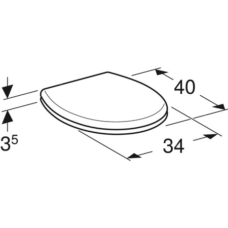 Deska sedesowa GEBERIT Bambini duroplast, kolor: biały, kolor zawiasu: mosiądz chromowany