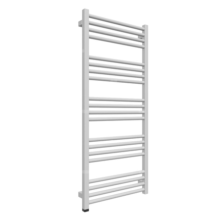 Grzejnik elektryczny TERMA FIONA ONE 500 x 1140 mm, kolor chrom, moc 300 W, podłączenie E8, kabel spiralny z wtyczką 2,5m srebrzysty