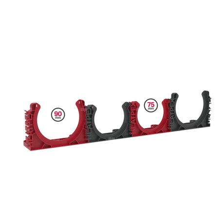 HEATPEX ARIA CONNECT Uchwyt do rury 90 mm czerwony - 10 szt. 