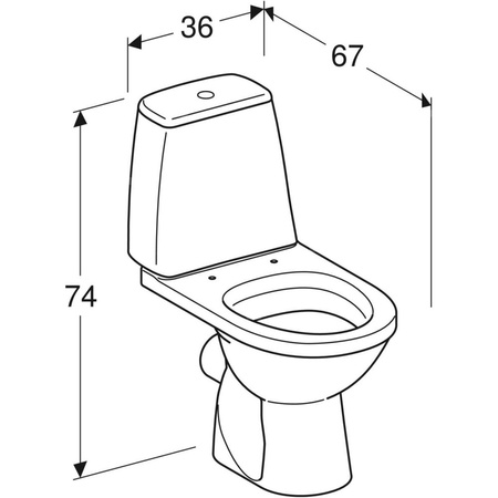 SOLO Zestaw: miska ustępowa kompaktowa odpływ poziomy, spłuczka z armaturą 3/6l b/deski