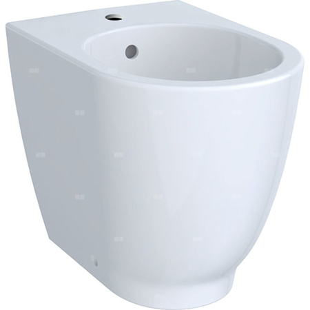 Bidet stojący Geberit Acanto, przylegający do ściany, ukryte mocowania: T=51cm, Przelew=Widoczny, Biały