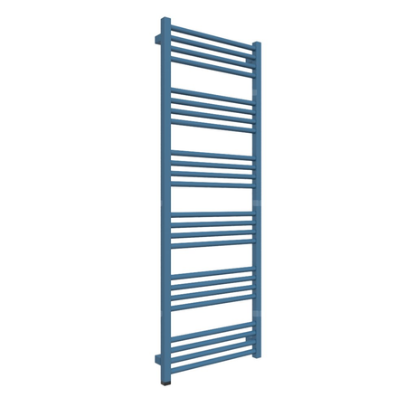 Grzejnik elektryczny TERMA FIONA ONE 500 x 1380 mm, kolor niebieski brylantowy RAL5007, moc 600 W, podłączenie E8, kabel prosty bez wtyczki
