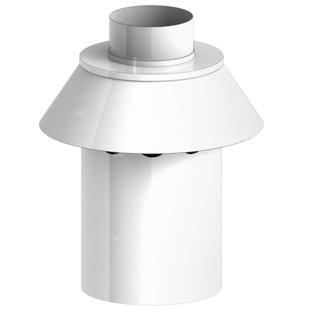 Zakończenie pionowe systemu TWIN JEREMIAS TWIN35B stal nierdzewna fi 110/160 mm, dł. 250 mm