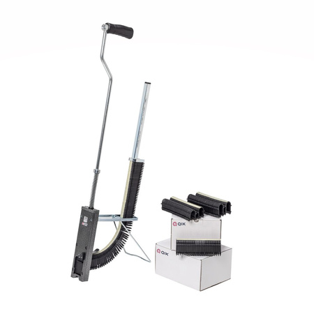 Zestaw: Taker QIK + 7500szt. (30x250szt.) Spinki montażowe QIK podwójne groty -  klejone 250szt.  -  długość 50mm