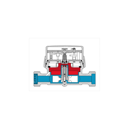 Wodomierz jednostrumieniowy suchobieżny z nadajnikiem impulsów REED SIMPLE, typu GSD5-R DN 20 Q3=4,0 m3/h R100/50, Tmax: 30st.C, L=130 mm