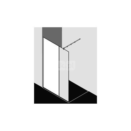 Kermi WALK-IN XB WIW 0900x 2000 880-900 SIMG SR Opaco Clean