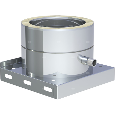 Płyta fundamentowa fi100mm z odpływem skroplin w bok (nypel 1/2)