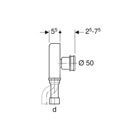 Syfon podtynkowy Geberit do pisuaru