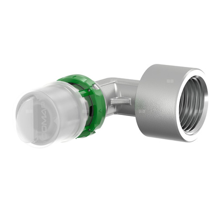 Kolano, końcówka zaprasowywana 90' COMAP MultiSkin Visu-Control, mosiądz, 63x4,5 x 2'' (MZ x GW)