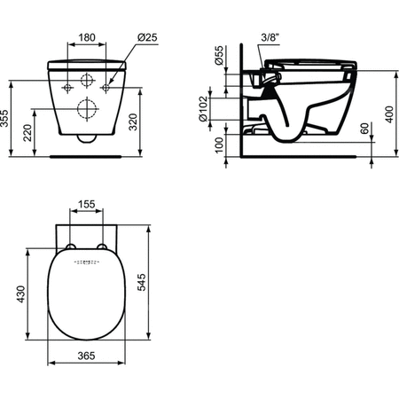 Miska WC wisząca IDEAL STANDARD CONNECT