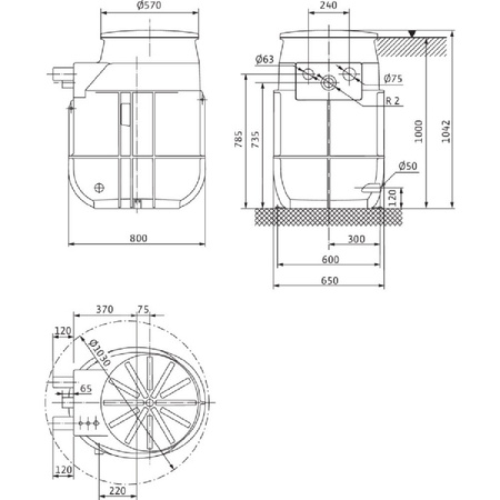 Pompa do ścieków WILO DrainLift WS 50E 50 Hz / 650 m³/h