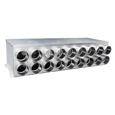 Rozdzielacz TopFlex Metal przelotowy dwurzędowy z izolacją wewnętrzną DN 200/przyłącza 18 x DN 75