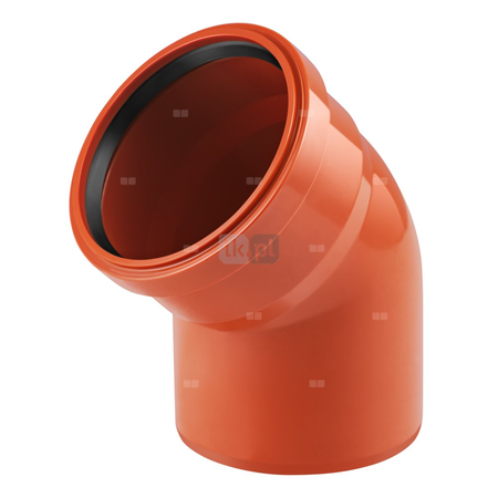 Kolano 87' MAGNAPLAST KG KGB, PVC-U (pomarańczowy), DN 160 (wz x ww), do kanalizacji