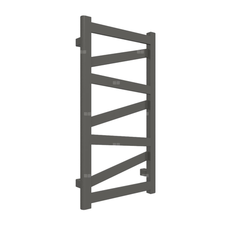 Grzejnik elektryczny TERMA VIPERA 400 x 750 mm, kolor brąz anodowy, moc 200 W, podłączenie E8, kabel prosty bez wtyczki z maskownicą