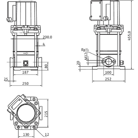 Wilo-MVIS 803-1/16/K/3-400-50-2 wysokociśnieniowa cicha pompa do wody