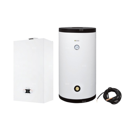 Pakiet - Kocioł gazowy jednofunkcyjny BERETTA QUADRA X 25R kondensacyjny wiszący 3.1 - 25 kW + Zasobnik c.w.uIdra 100SV (100L)