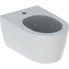 Bidet wiszący Geberit ONE, ukryte mocowania: T=54cm, Przelew=Niewidoczny, Biały / KeraTect