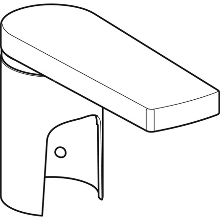 Korpus baterii Geberit bez okrągłego otworu, do baterii umywalkowej typ 86: Chrom błyszczący