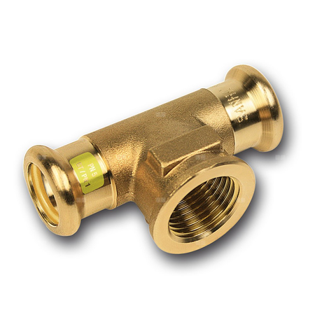 Trójnik SANHA Press Gas miedź 22 mm x 1/2'' x 22 mm (zw x GW x zw)