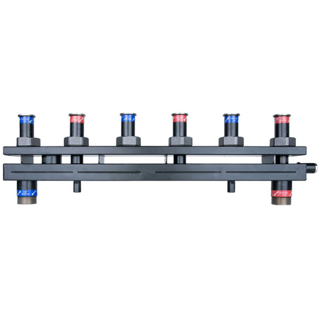 Rozdzielacz do instalacji c.o. AFRISO KSV 125-3 HW GZ 1 1/2'', 3-obieg. Nakrętka 1 1/2'', max. 70 kW