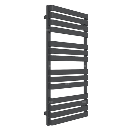 Grzejnik elektryczny TERMA WARP T 500 x 1110 mm, kolor metaliczna czerń, moc 600 W, podłączenie E8, kabel prosty bez wtyczki z maskownicą