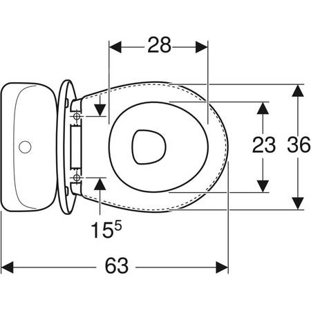 Zestaw stojącej miski WC Koło Idol ze spłuczką nasadzaną, lejowa, wylot poziomy, z deską sedesową