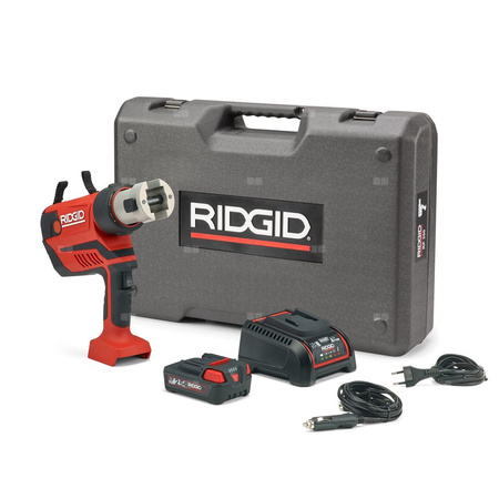 Zaciskarka RIDGID RP 350-B (akumulator litowo-jonowy) 12–108mm 18V + walizka + ładowarka + dodatkowy akumulator + szczęki V15-18-22
