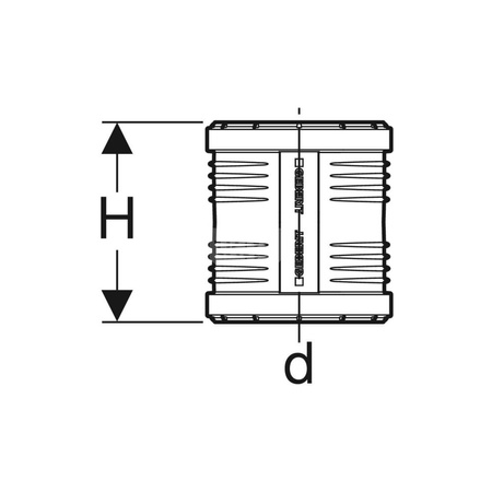 Uszczelka Geberit Silent-PP wargowa symetryczna EPDM d50