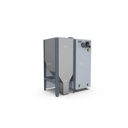 Kocioł na pellet VITECO HEAT NextPell Plus z palnikiem samoczyszczącym Defro zamontowanym od frontu 16 kW z zasobnikiem o pojemności 235 l