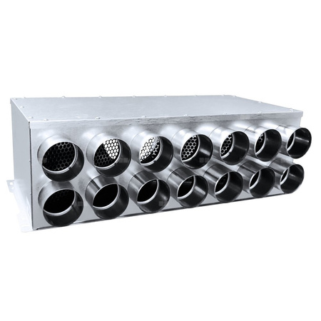 Rozdzielacz TopFlex Metal przelotowy dwurzędowy z izolacją wewnętrzną DN 200/przyłącza 14 x DN 75