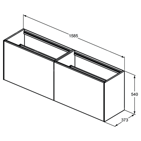CONCA SZAFKA 160X37X55 2 DR NOWTOP SNMT