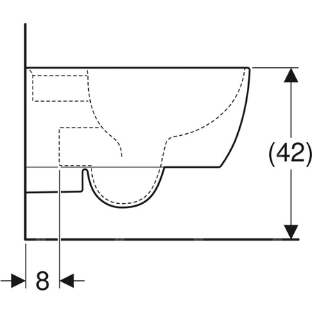 Miska WC wisząca GEBERIT iCon ceramiczna biała błyszcząca bez kołnierza wewnętrznego