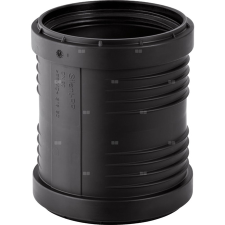 Mufa GEBERIT Silent-PP, PP / PP x 125 mm x DN 125 (mufa wciskowa x mufa wciskowa), (głębokość: 2 mm) z uszczelką
