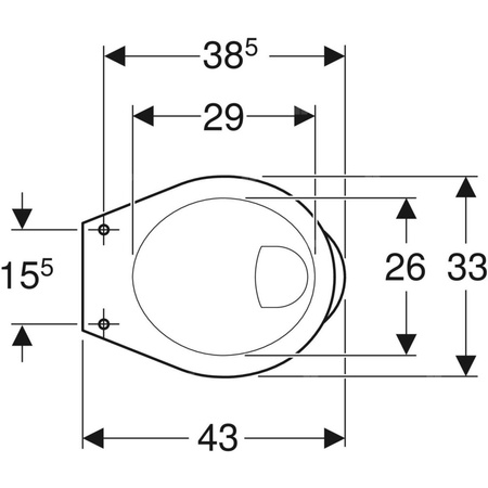 Miska WC stojąca GEBERIT Bambini ceramiczna biała błyszcząca