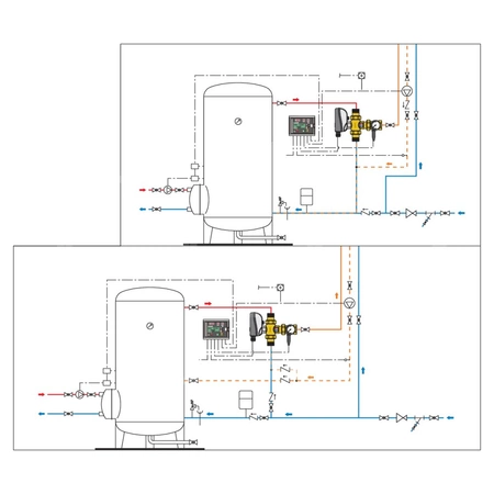 LEGIOMIX Elektroniczny zawór mieszający z programowalną dezynfekcją termiczną i dezynfekcją kontrolną - 24 V, 3/4"