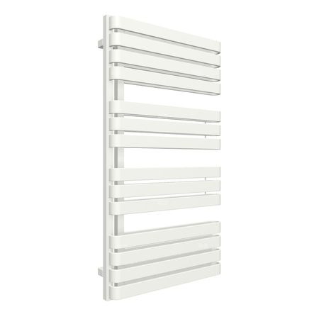 Grzejnik elektryczny TERMA WARP S 600 x 1110 mm, kolor biała ściana, moc 800 W, podłączenie E1, kabel prosty bez wtyczki z maskownicą