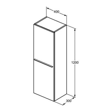 I.LIFE A SZAFKA 1/2 COLUMN1 DOOR COF OAK