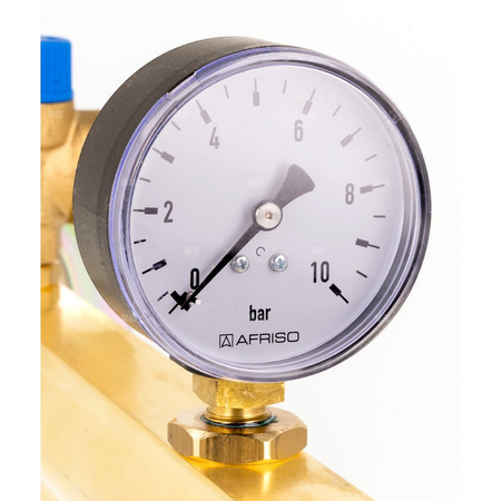 Zespół przyłączeniowy AFRISO BSB 3/4'' GW x GW, max. 6 bar + wskaźnik ciśnienia