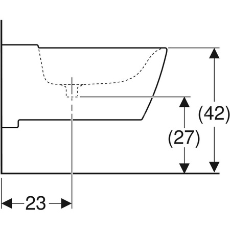 Bidet wiszący Geberit Xeno², ukryte mocowania: T=54cm, Przelew=Bez, Biały / KeraTect