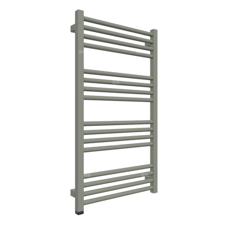 Grzejnik elektryczny TERMA FIONA ONE 500 x 900 mm, kolor szary cementowy RAL7033, moc 400 W, podłączenie E8, kabel prosty bez wtyczki 1,5m srebrzysty