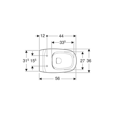 Deska sedesowa Geberit Citterio: Wolne opadanie=Tak, Mocowanie=Od góry, Biały / Błyszczący