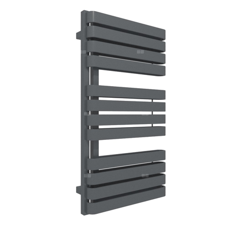 Grzejnik elektryczny TERMA WARP S 500 x 915 mm, kolor czarny anodowy, moc 600 W, podłączenie E1, kabel spiralny z wtyczką