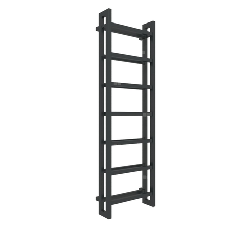 Grzejnik elektryczny TERMA STAND E 500 x 1610 mm, kolor czarny głęboki połysk RAL9005, moc 800 W, podłączenie E1, kabel prosty z wtyczką