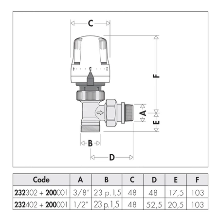 DYNAMICAL  - Dynamiczny termostatyczny zawór grzejnikowy przystosowany do montażu głowic termostatycznych lub siłowników elektro