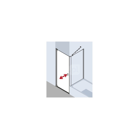 Kermi Drzwi wah. Raya 1WR 0980x 1850 948-988 SIMG SR Opaco Clean