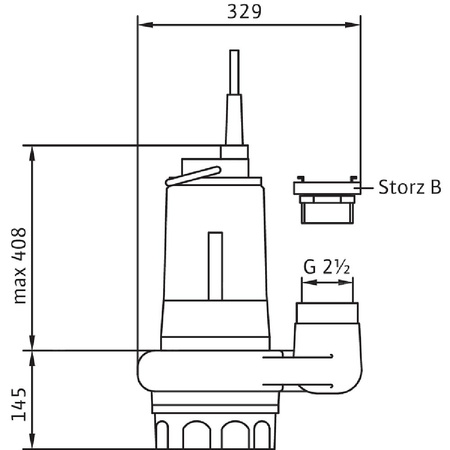 Pompa zanurzeniowa do ścieków WILO EMU KS 20 D żeliwo 3 x  400 V, moc 2.8 W 50 Hz