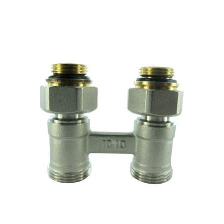 Moduł przyłączeniowy prosty COMAP 960 mosiądz (niklowanie) 1/2'', rozstaw 50 mm do grzejników