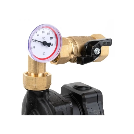 Grupa pompowa AFRISO BTU 501 AP nakrętka x nakrętka 1'' x 1'', z zaworem termostatycznym, z pompą obiegową AFRISO APH 160 15-7/130 mm